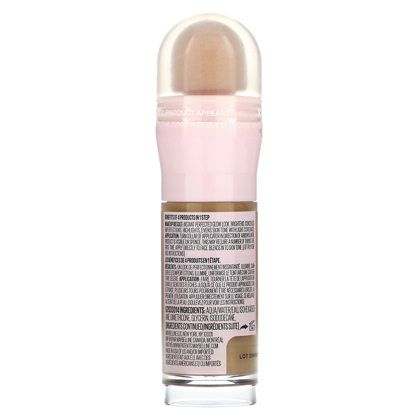 Maybelline, Instant Age Rewind, Perfector 4-in-1 Glow Makeup, 1.5 Light-Medium, 0.68 fl oz (20 ml) - Image 2