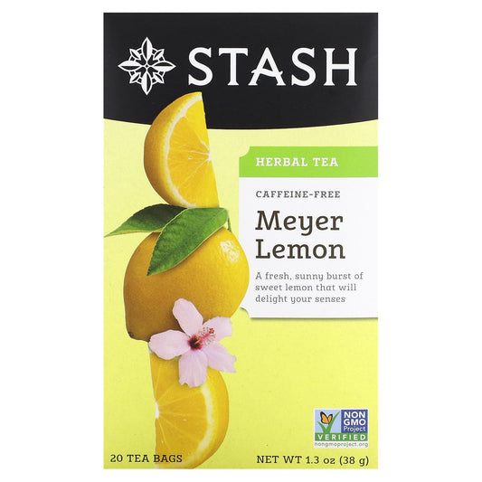 Stash Tea, Herbal Tea, Meyer Lemon, Caffeine-Free , 20 Tea Bags, 1.3 oz (38 g) - Image 1