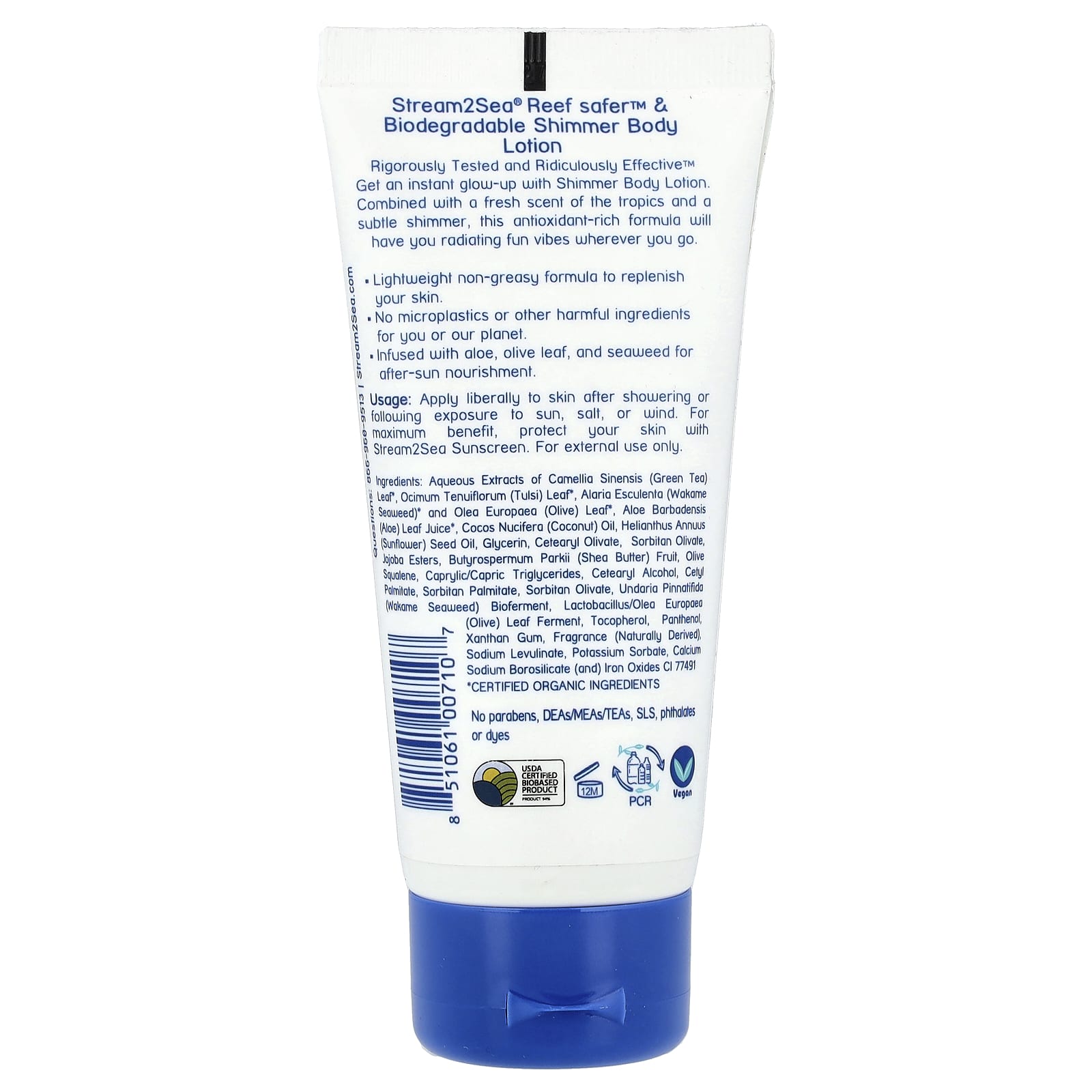 Stream2Sea, Shimmer Body Lotion, 3 fl oz (90 ml) - Image 2