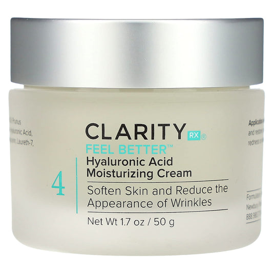 ClarityRx Hyaluronic Acid Moisturizing Cream for Wrinkle Reduction & Softer Skin - Image 1