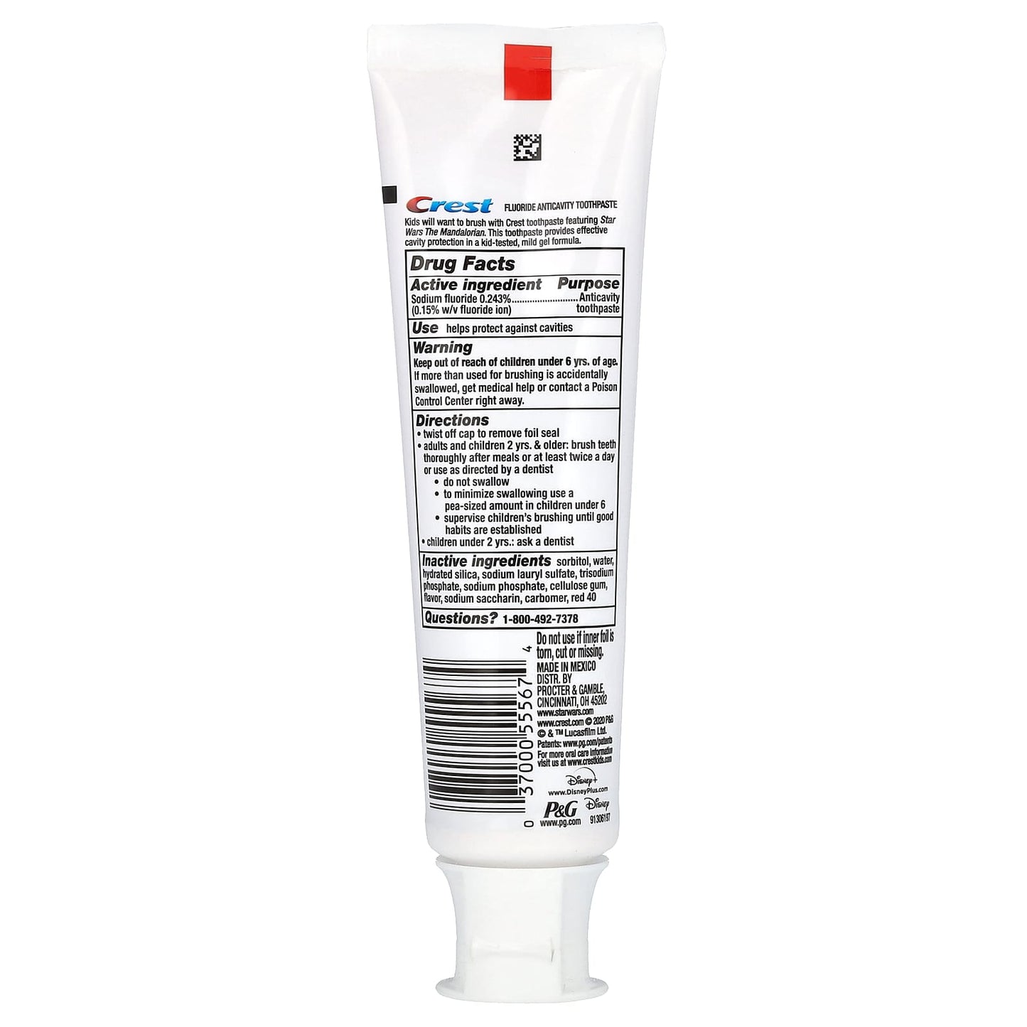 Crest Star Wars The Mandalorian Kids Toothpaste 3+ Yrs Strawberry - Image 2