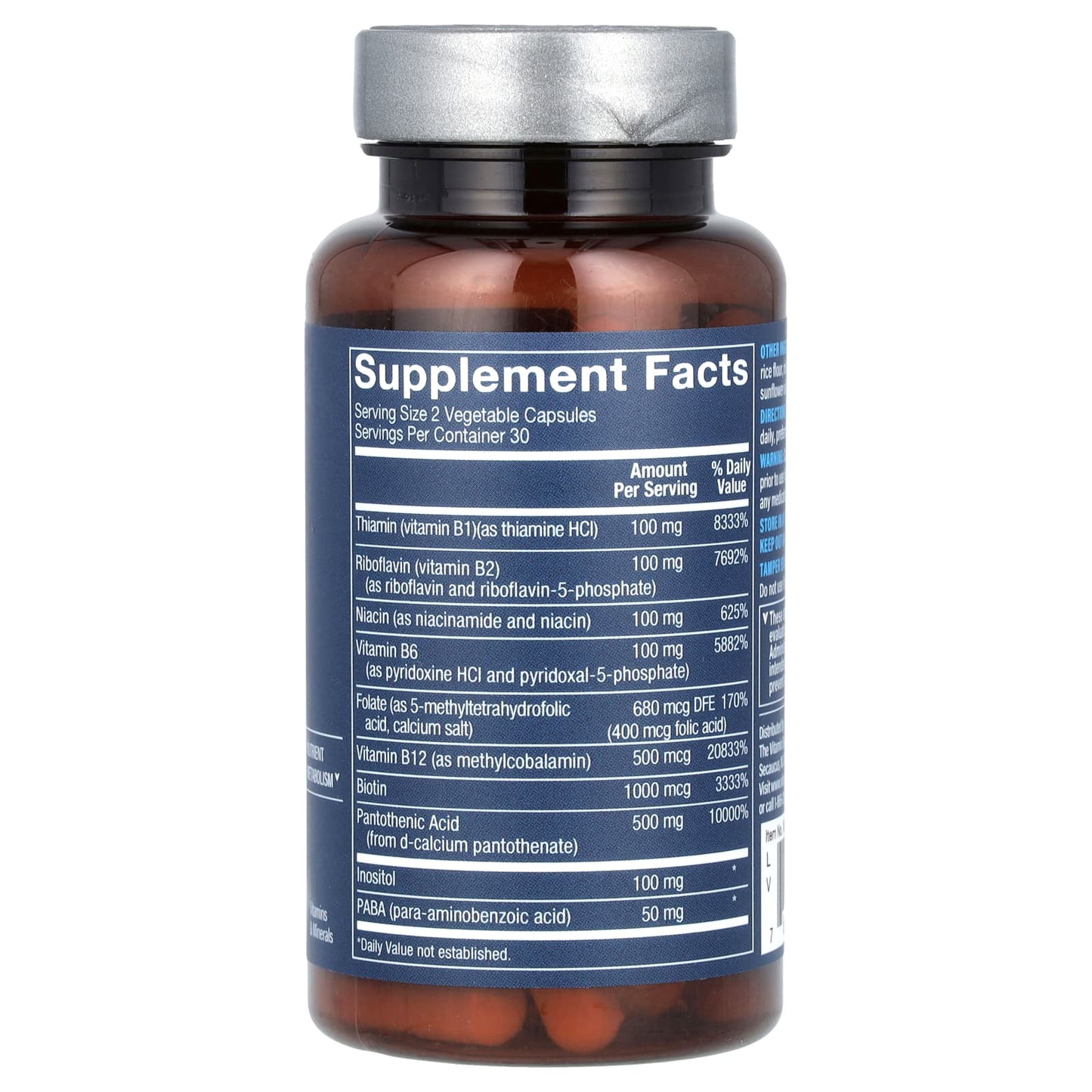 Vthrive, Bioactive B-Complex, 60 Vegetable Capsules - Image 2