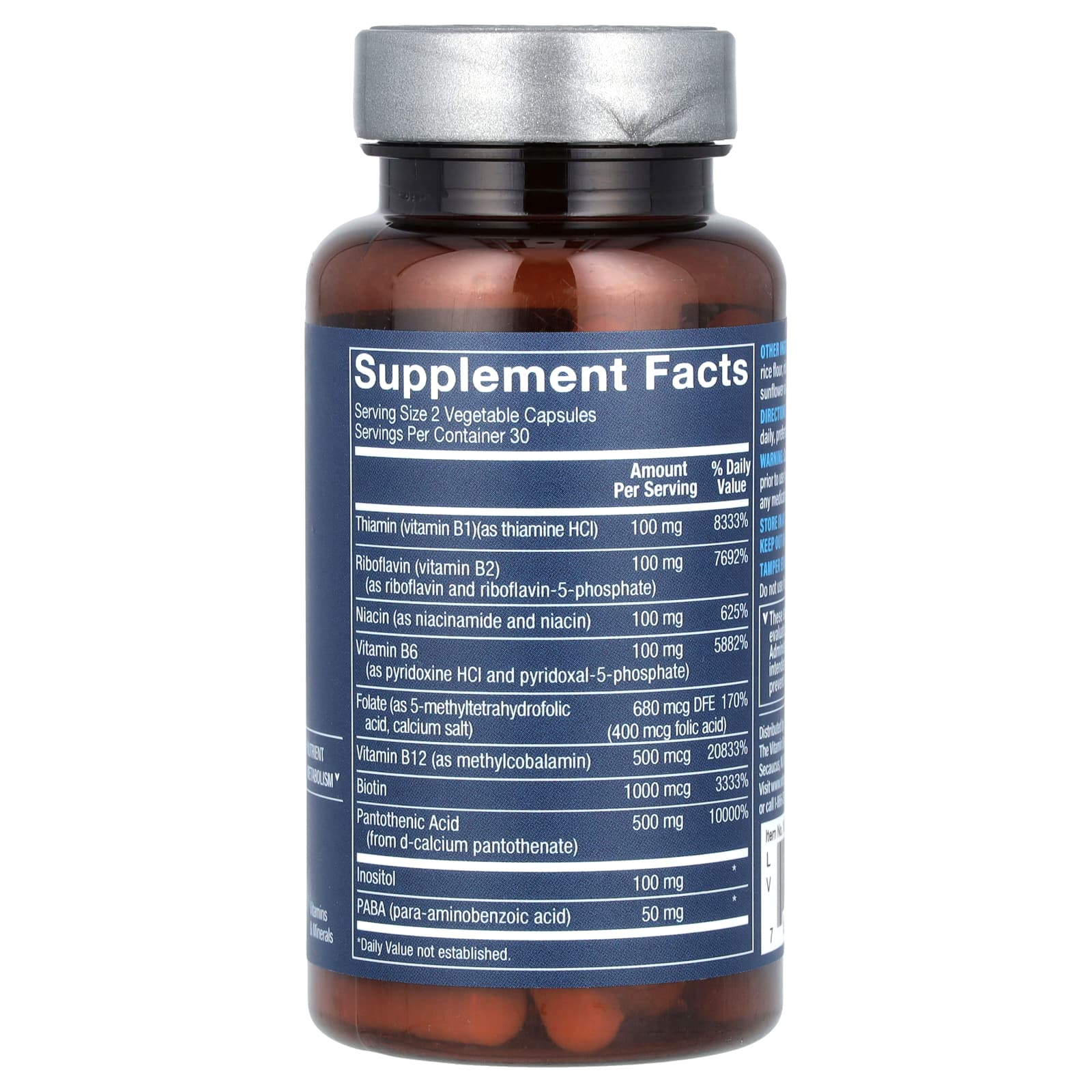 Vthrive, Bioactive B-Complex, 60 Vegetable Capsules - Image 2