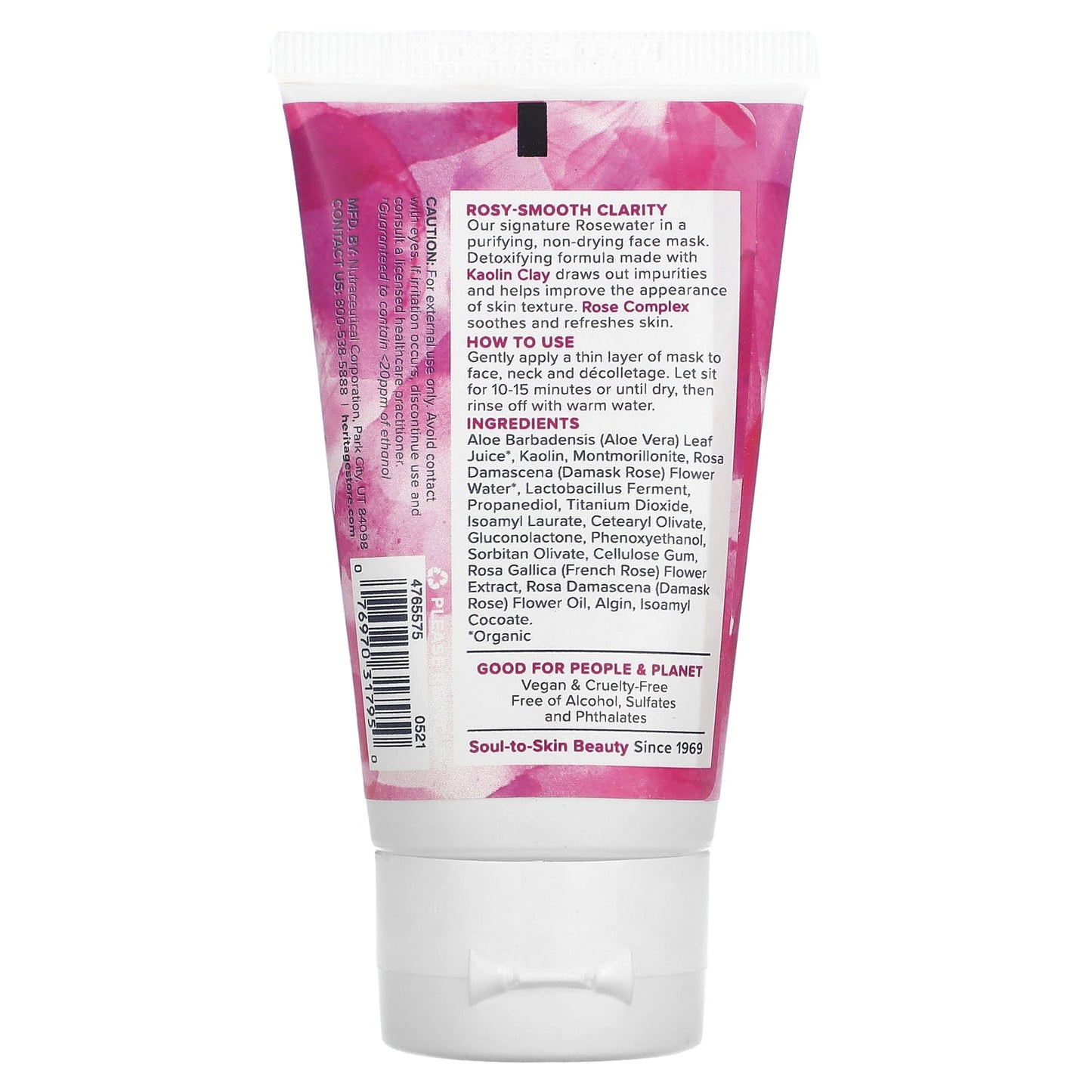 Rosewater Clay Mask for Dry to Combination Skin - Vegan & Cruelty Free - Image 2