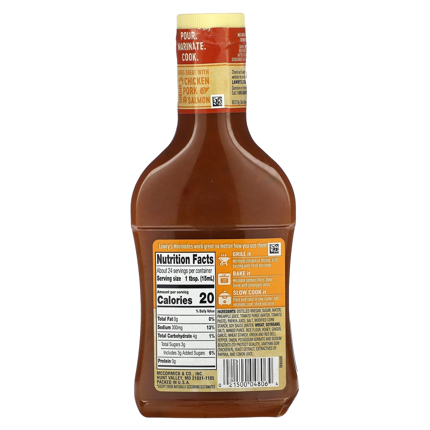 Lawry's, Marinade, Hawaiian With Tropical Fruit Juices, 12 fl oz (354 ml) - Image 2
