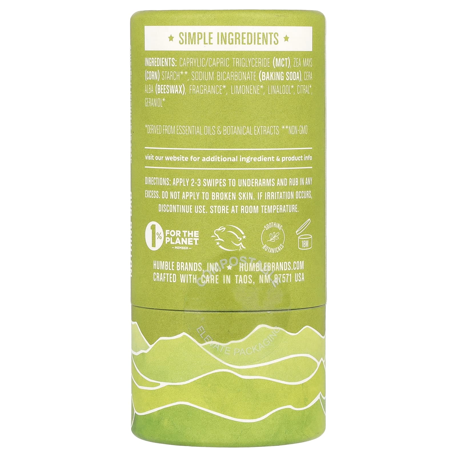 Bergamot & Ginger Aluminum-Free Deodorant by Humble Brands - Image 2