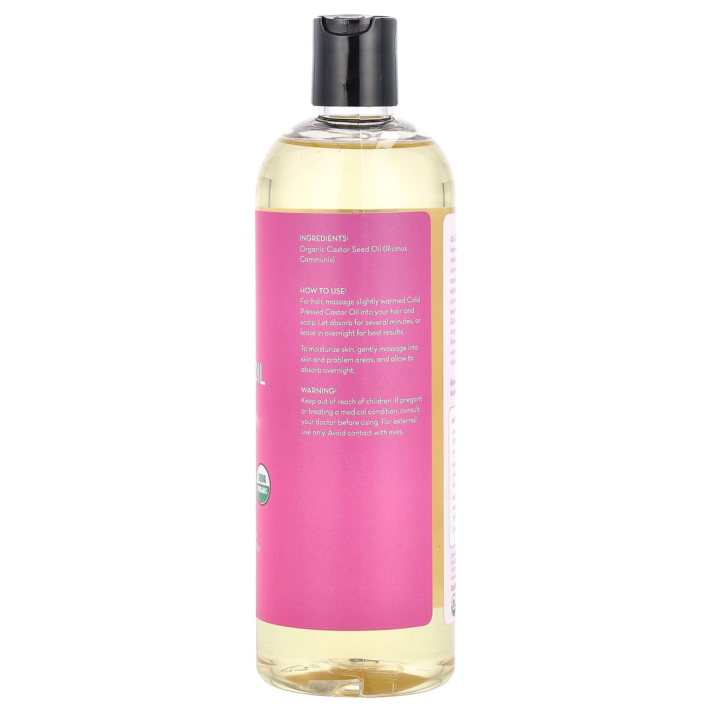 Pure Body Naturals, Organic Castor Oil, 16 fl oz (473 ml) - Image 2