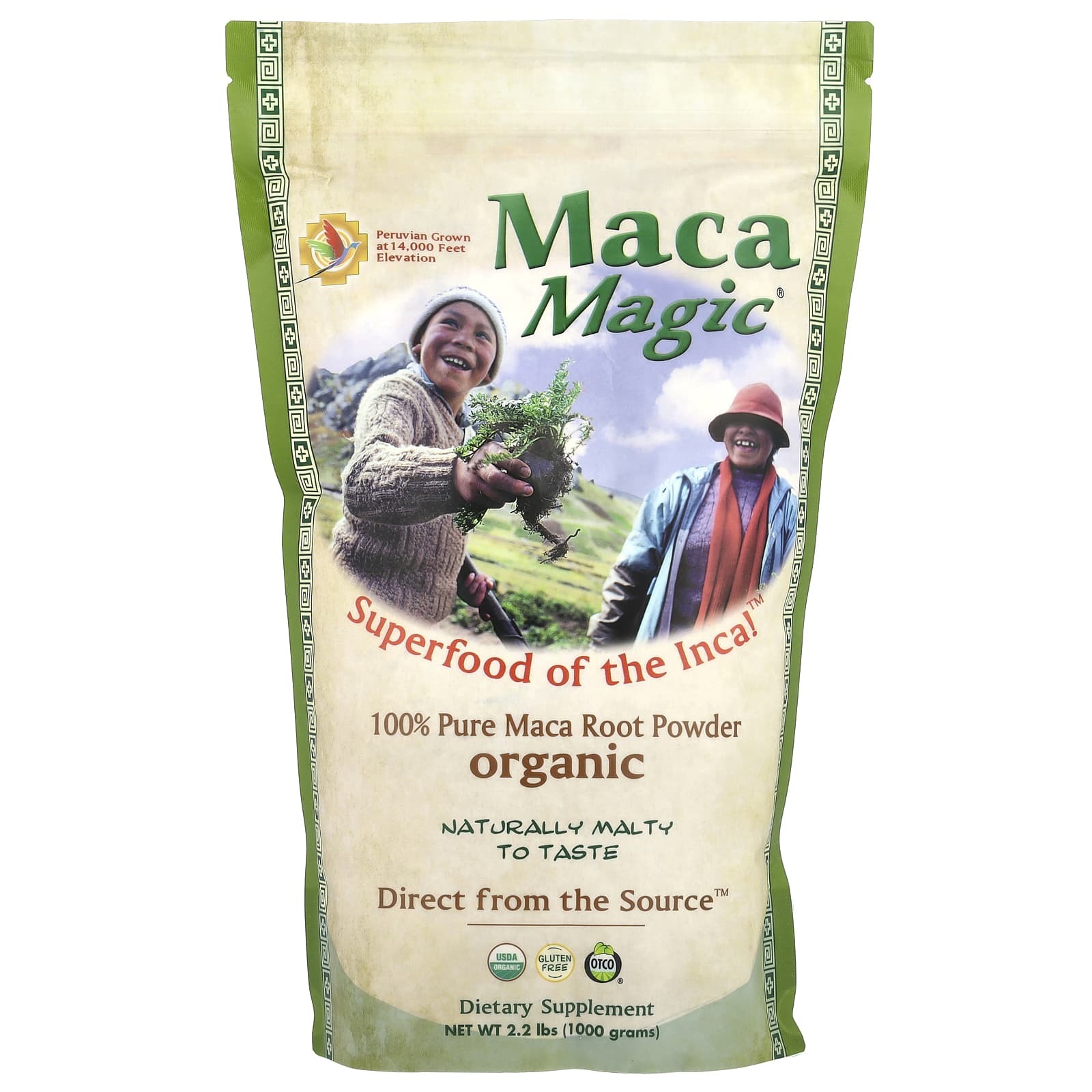 Maca Magic, Organic 100% Pure Maca Root Powder, 2.2 lbs (1,000 g) - Image 1