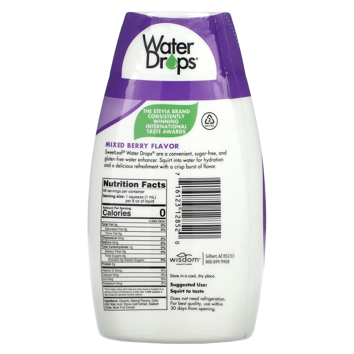 SweetLeaf Stevia, Water Drops, Delicious Stevia Water Enhancer, Mixed Berry, 1.62 fl oz (48 ml) - Image 2