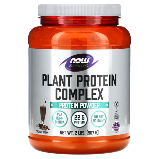NOW Foods, Plant Protein Complex, Chocolate Mocha, 2 lbs (907 g) - Image 1