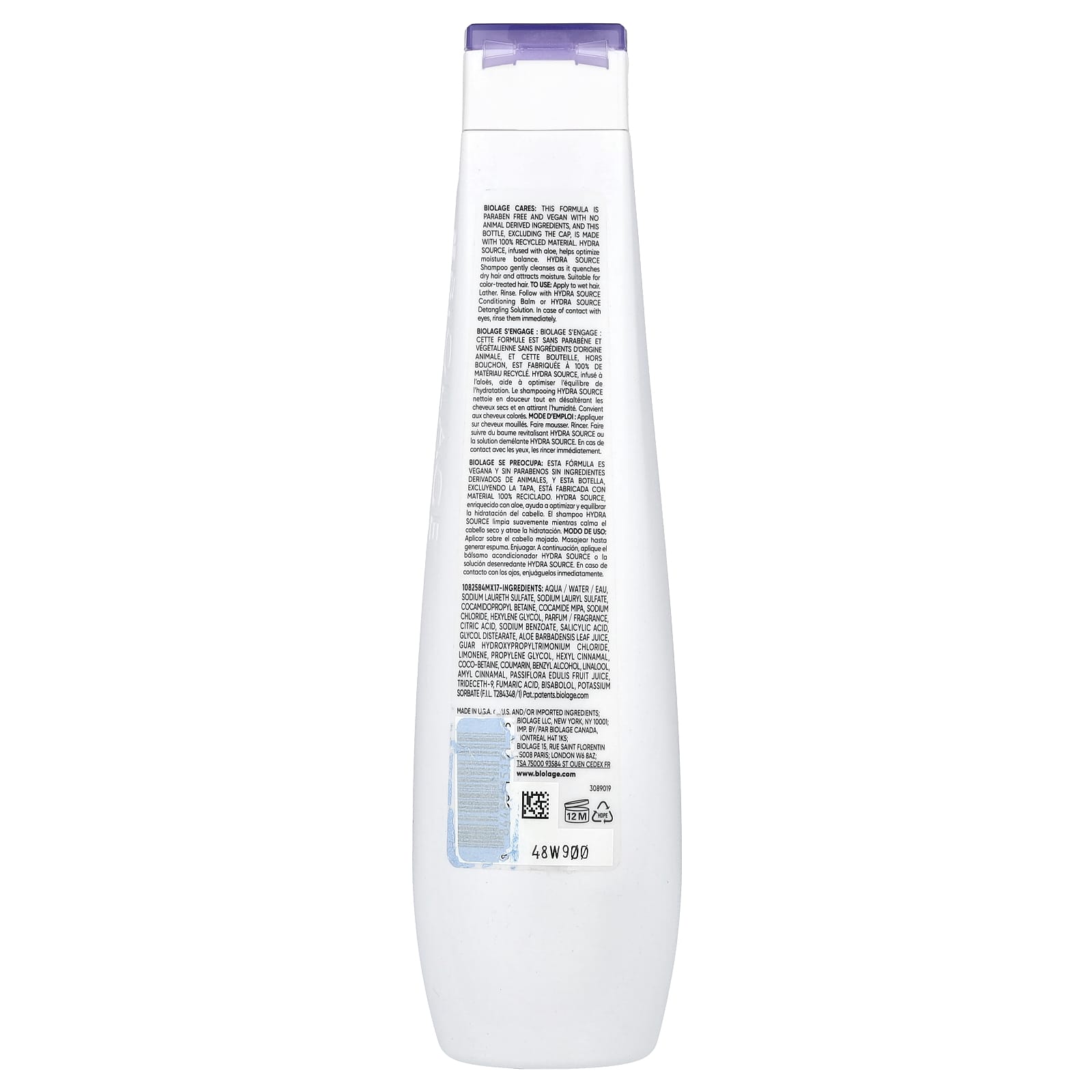 Biolage Hydra Source Shampoo for Dry Hair, Paraben-Free & Vegan - Image 2