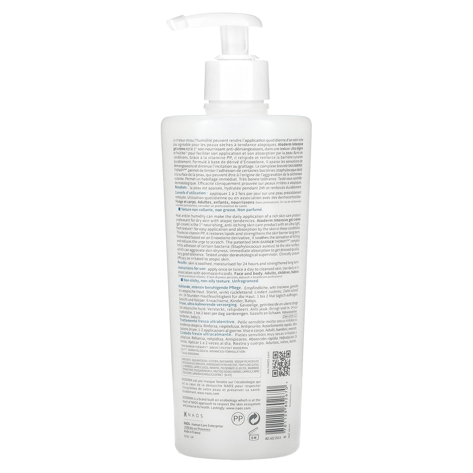 Bioderma Atoderm Intensive Gel-Creme for Dry, Irritated Skin - Image 2