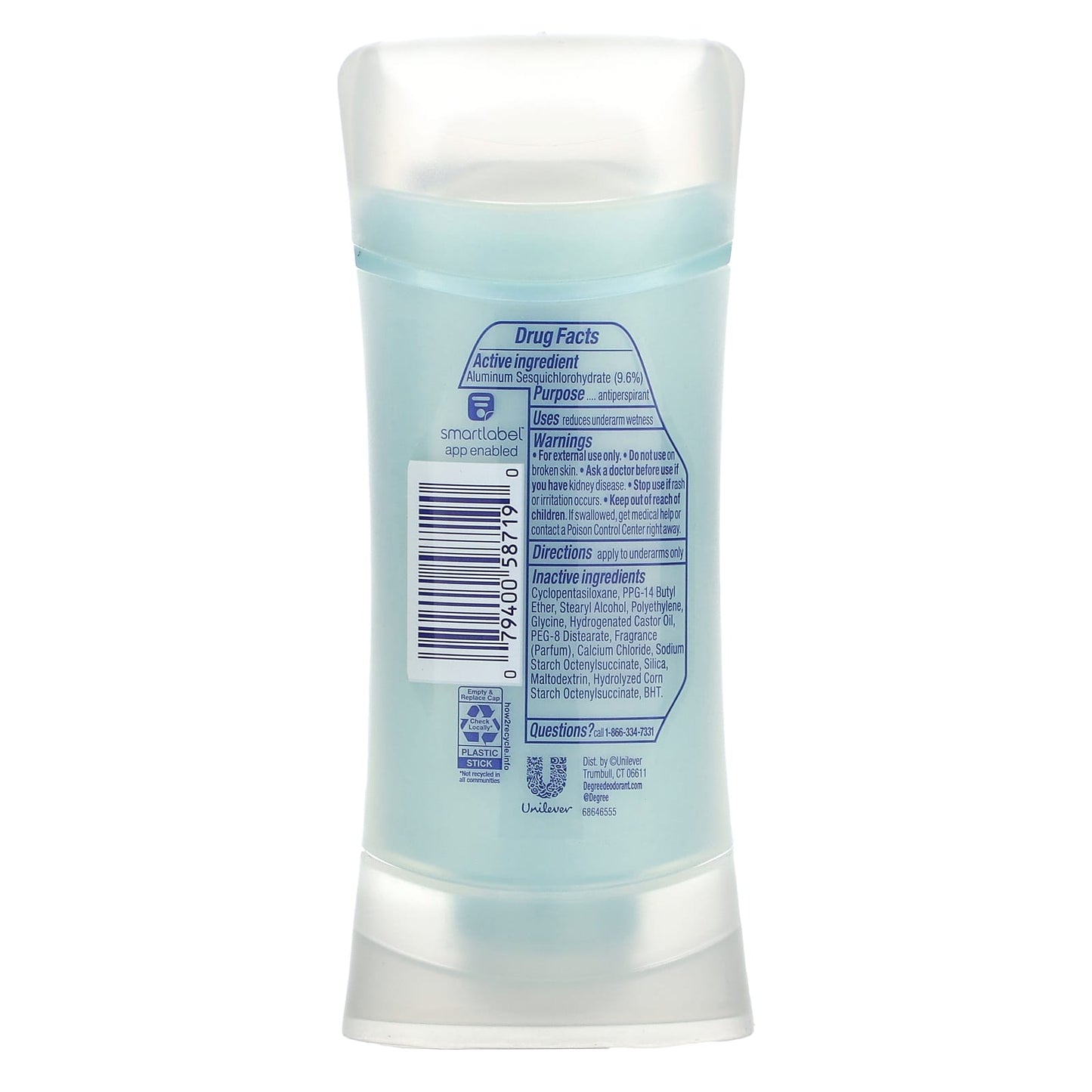 Degree UltraClear Black+White Antiperspirant Deodorant for Women - 72H Protection - Image 2