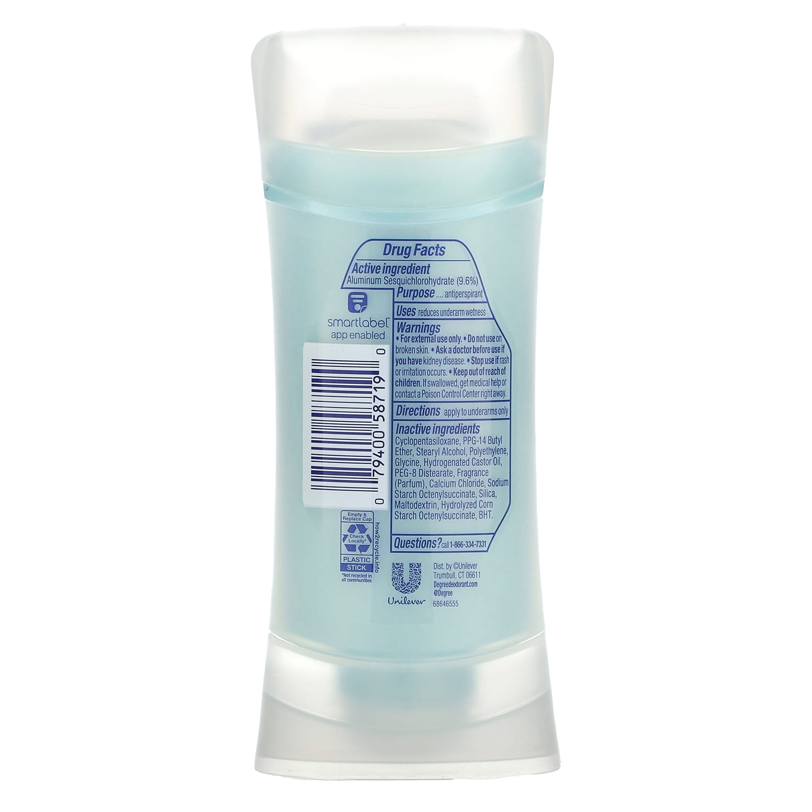 Degree UltraClear Black+White Antiperspirant Deodorant for Women - 72H Protection - Image 2