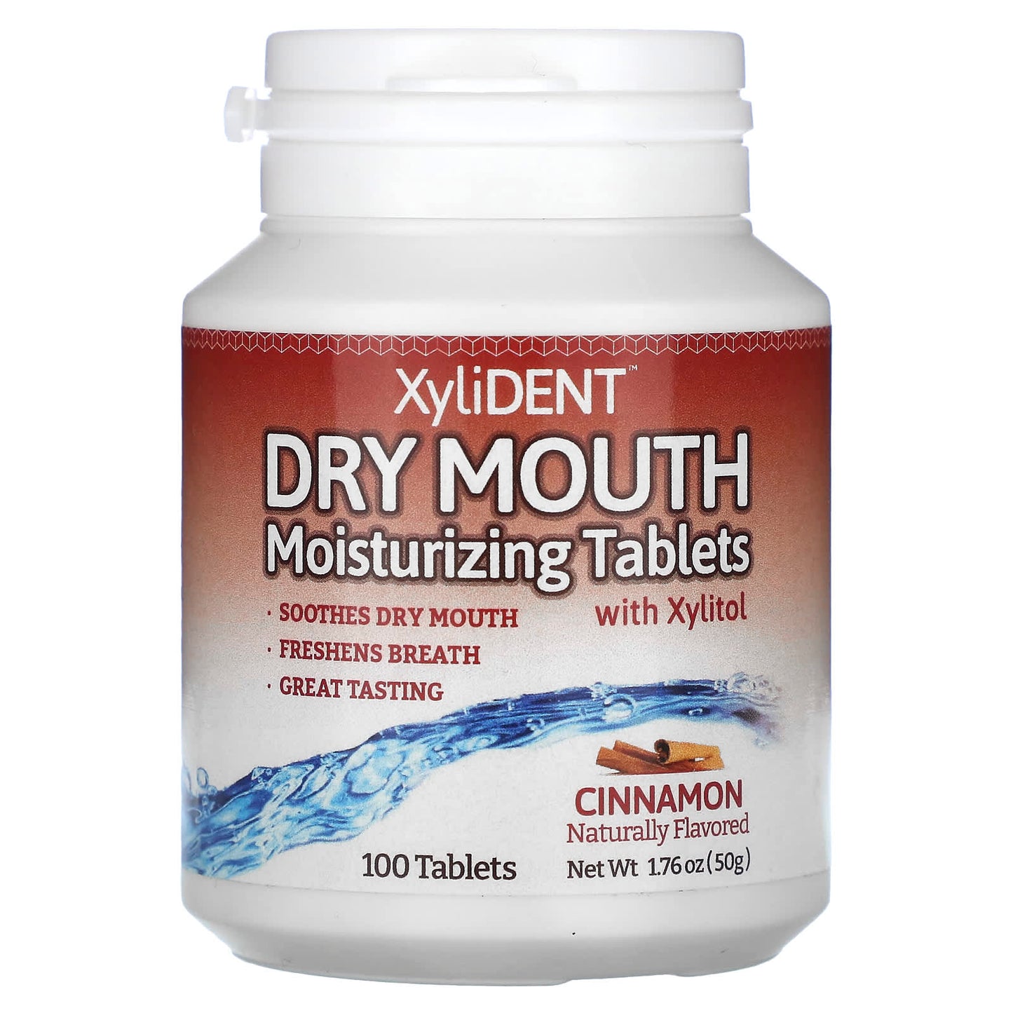 XyliDENT, Dry Mouth Moisturizing Tablets with Xylitol , Cinnamon, 100 Tablet - Image 1