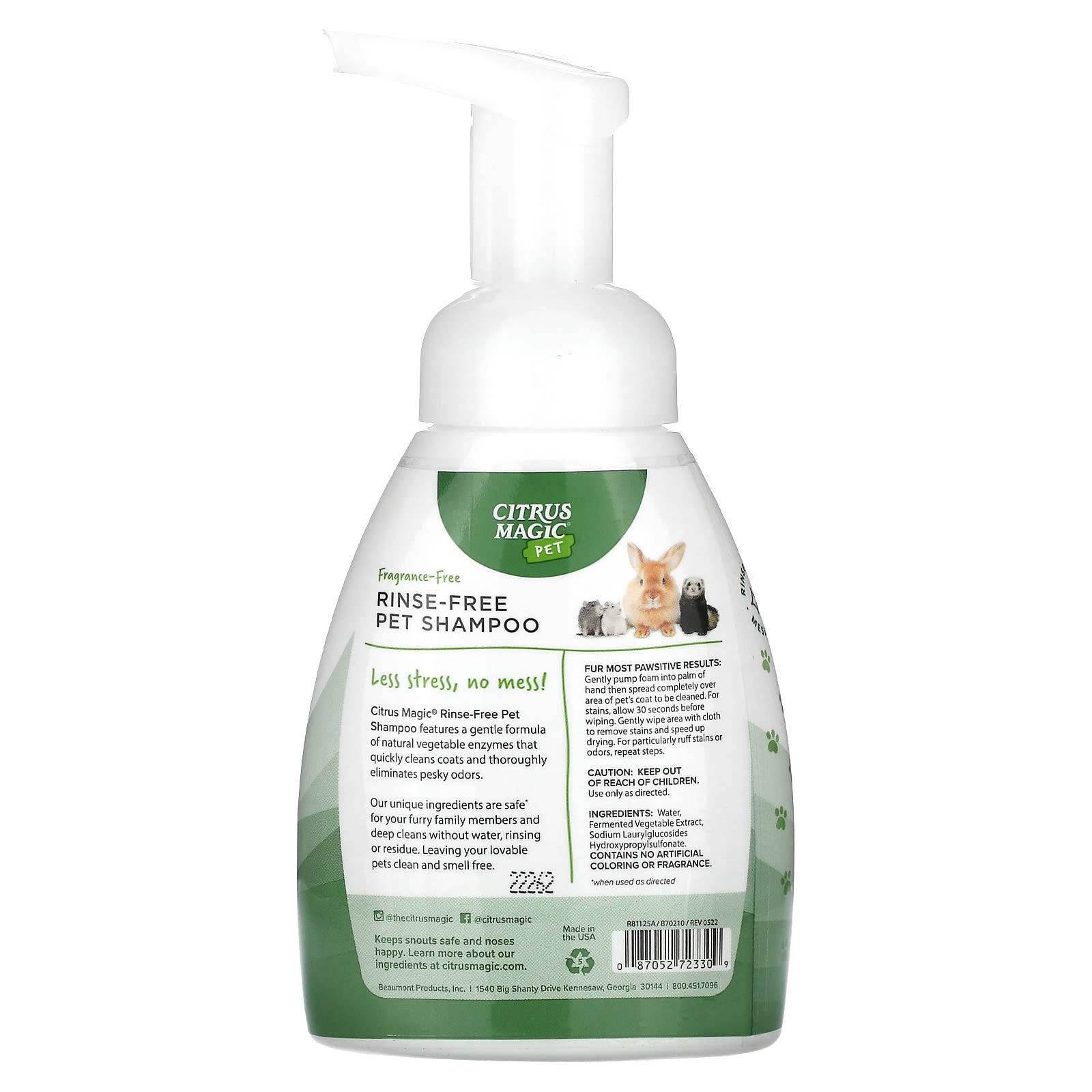 Rinse-Free Pet Shampoo by Citrus Magic: Easy Cleaning for Hard-To-Bathe Pets - Image 2