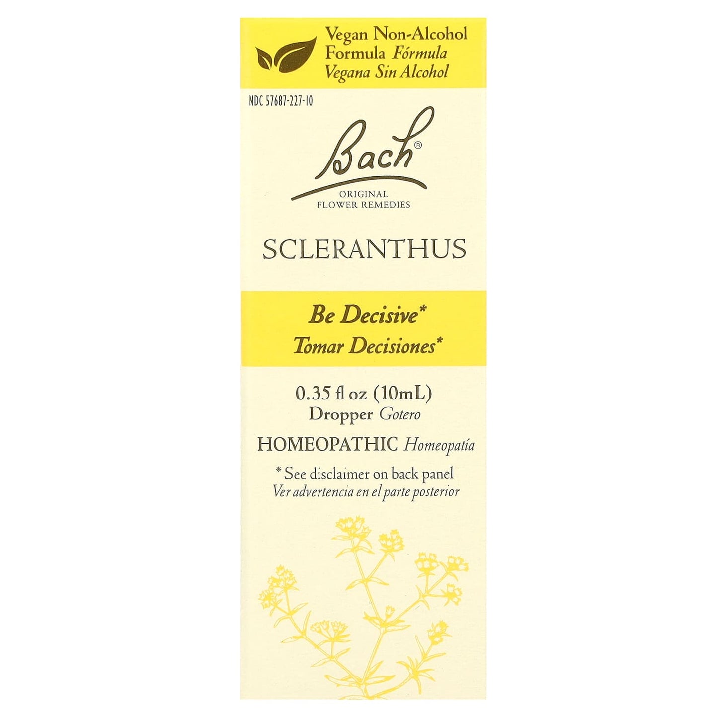 Bach Original Scleranthus Flower Remedy, 0.35 fl oz, Non-Alcohol Formula - Image 1