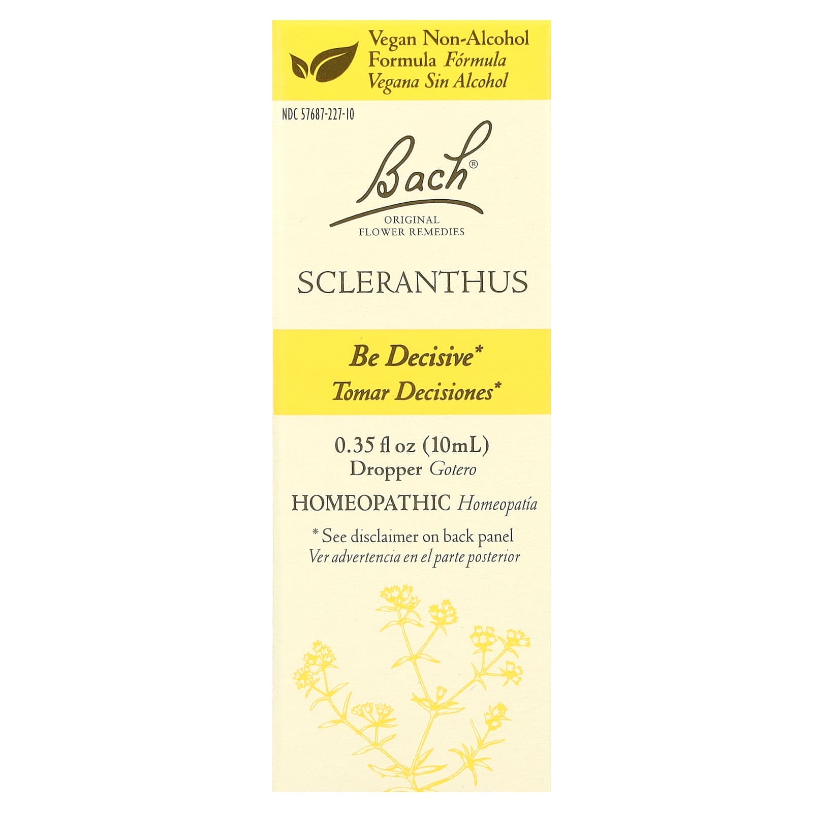 Bach Original Scleranthus Flower Remedy, 0.35 fl oz, Non-Alcohol Formula - Image 1