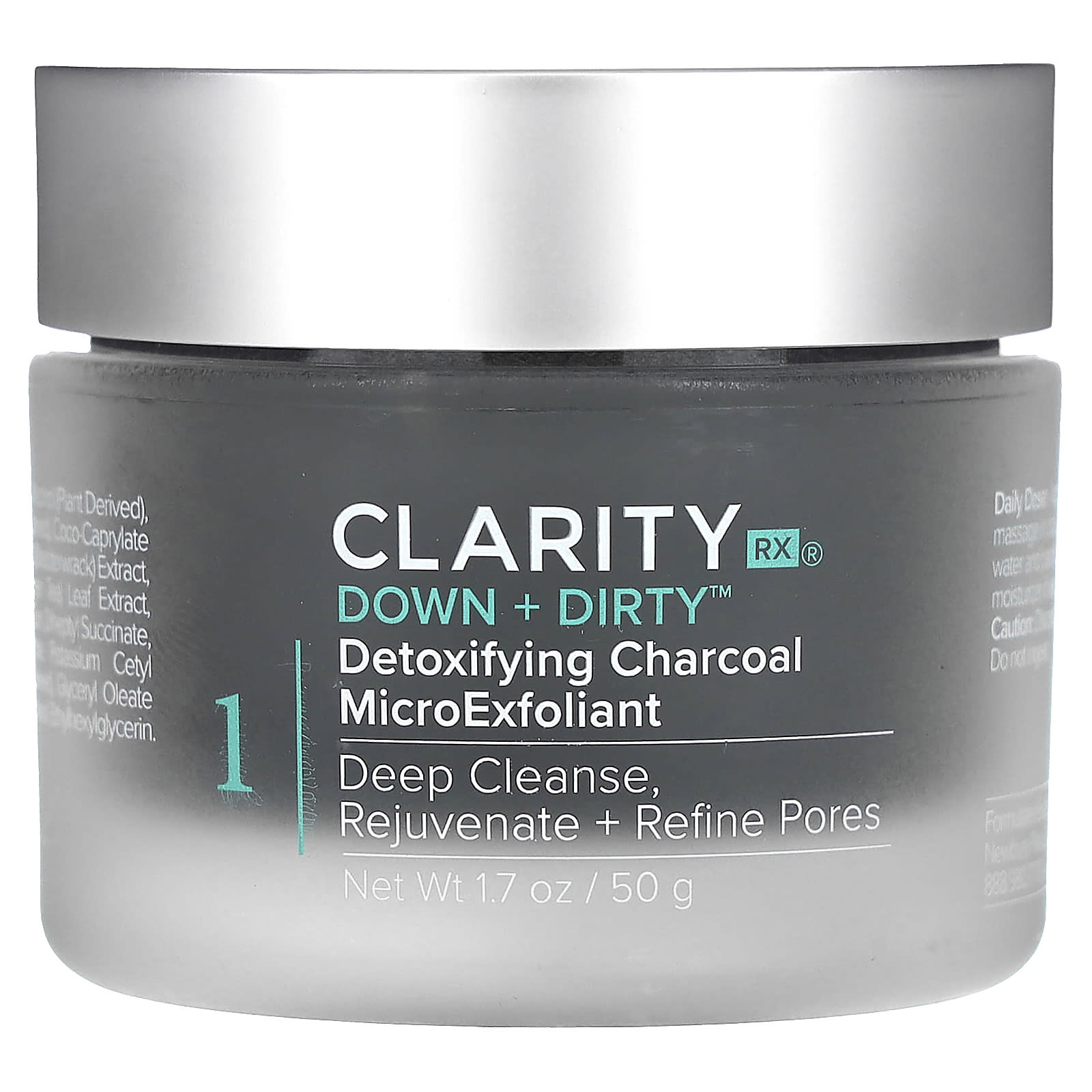 Charcoal Detox Face Mask by ClarityRx, Natural Exfoliant for Glowing Skin - Image 1