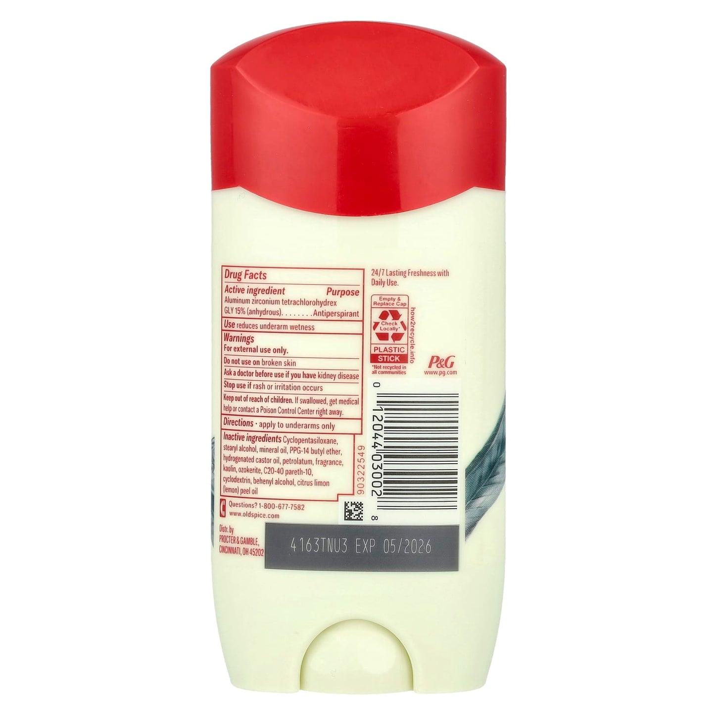Old Spice, Antiperspirant & Deodorant, Deep Sea with Ocean Elements, 3.4 oz (96 g) - Image 2
