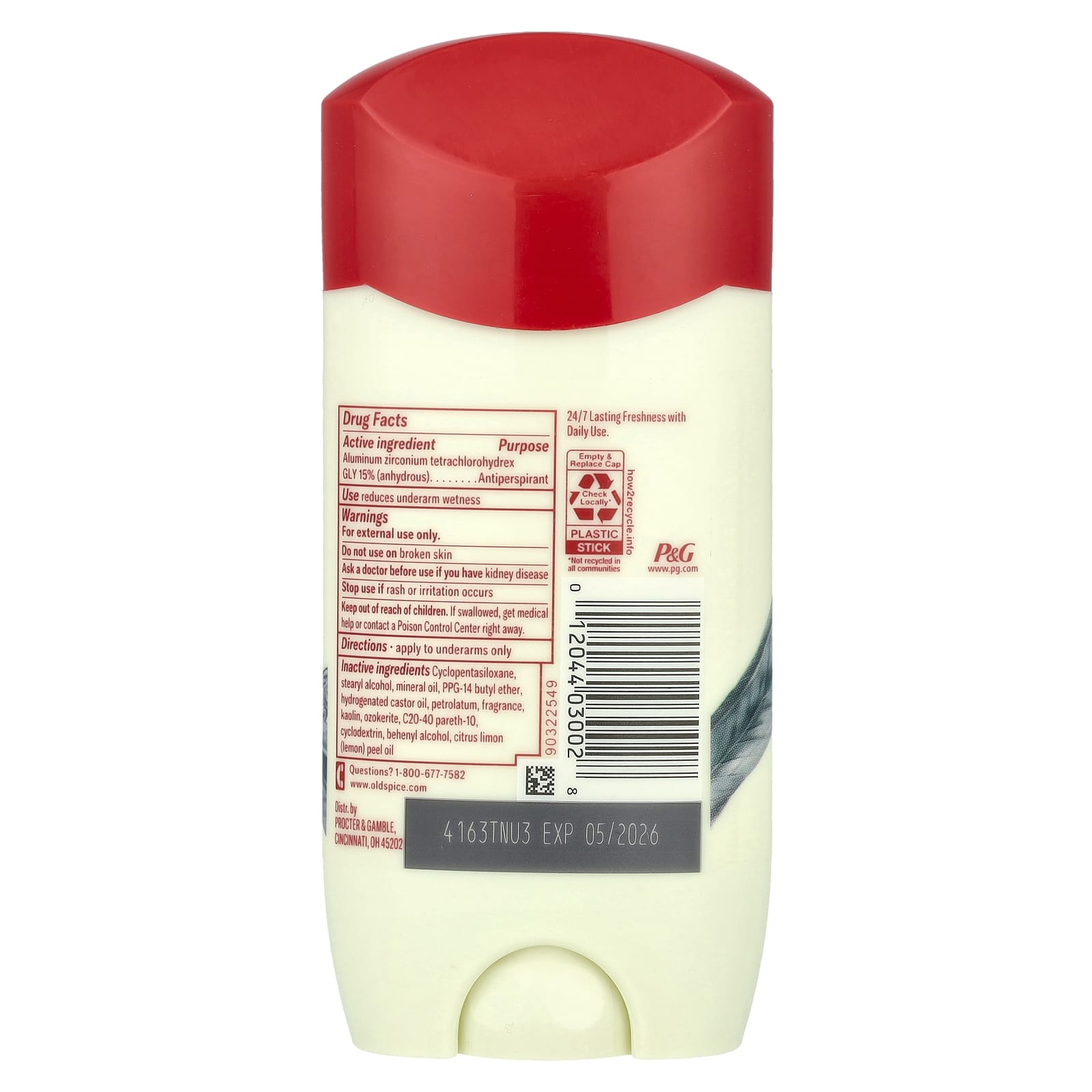 Old Spice, Antiperspirant & Deodorant, Deep Sea with Ocean Elements, 3.4 oz (96 g) - Image 2