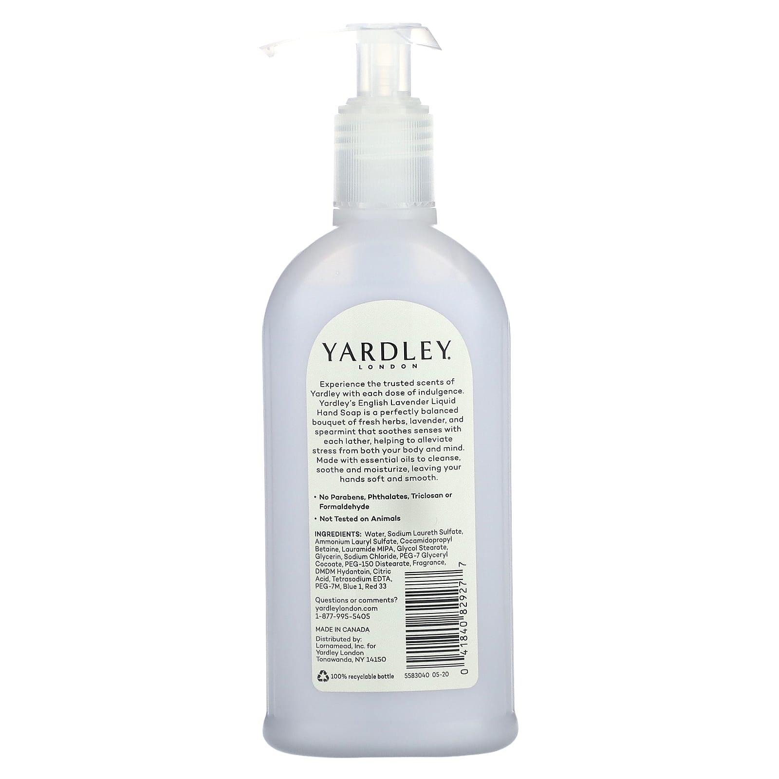 Yardley London, Luxurious Hand Soap, English Lavender, 8.4 fl oz (248 ml) - Image 2