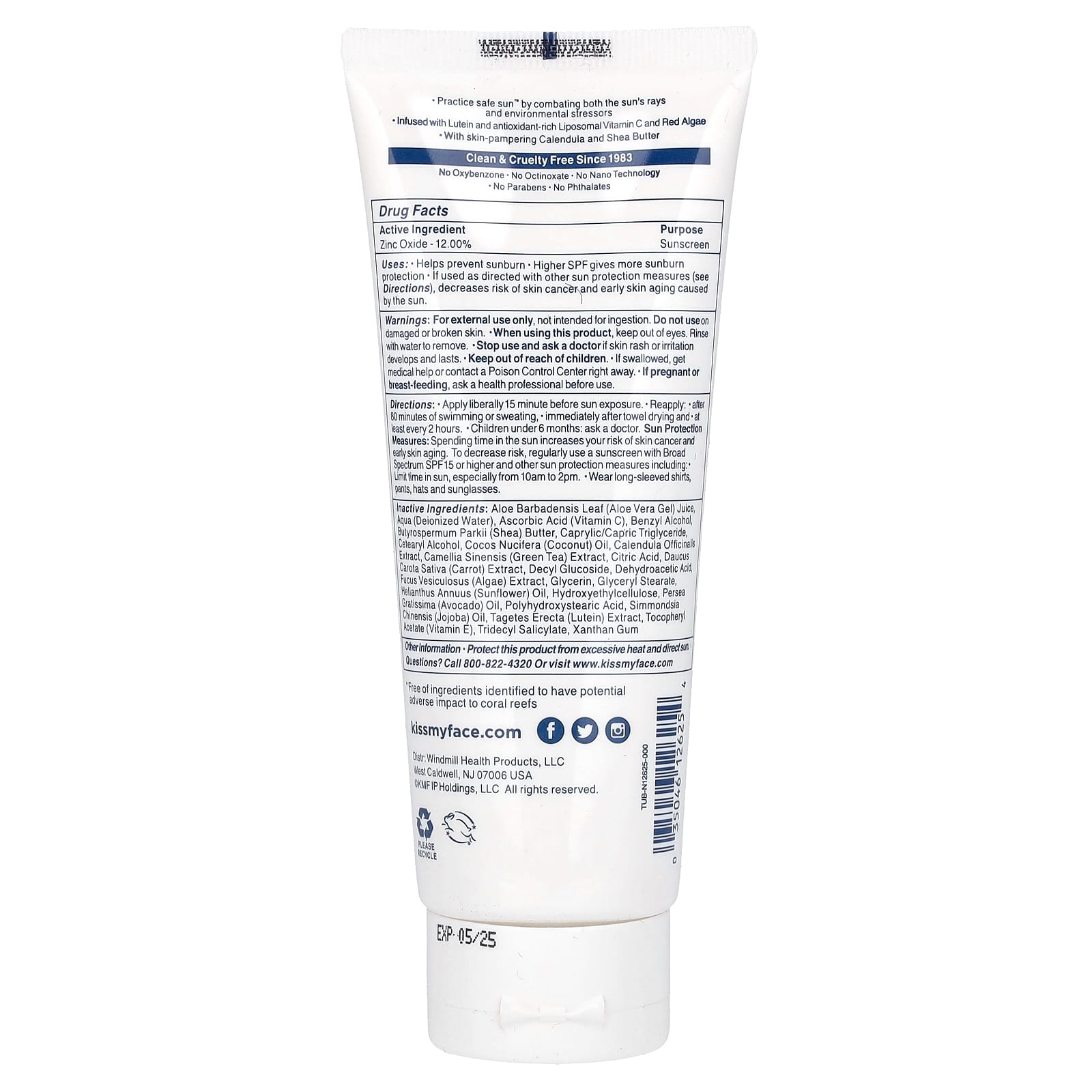 Kiss My Face, 50 Baby, Mineral Sunscreen, SPF 50, Fragrance Free, 4 fl oz (118 ml) - Image 2