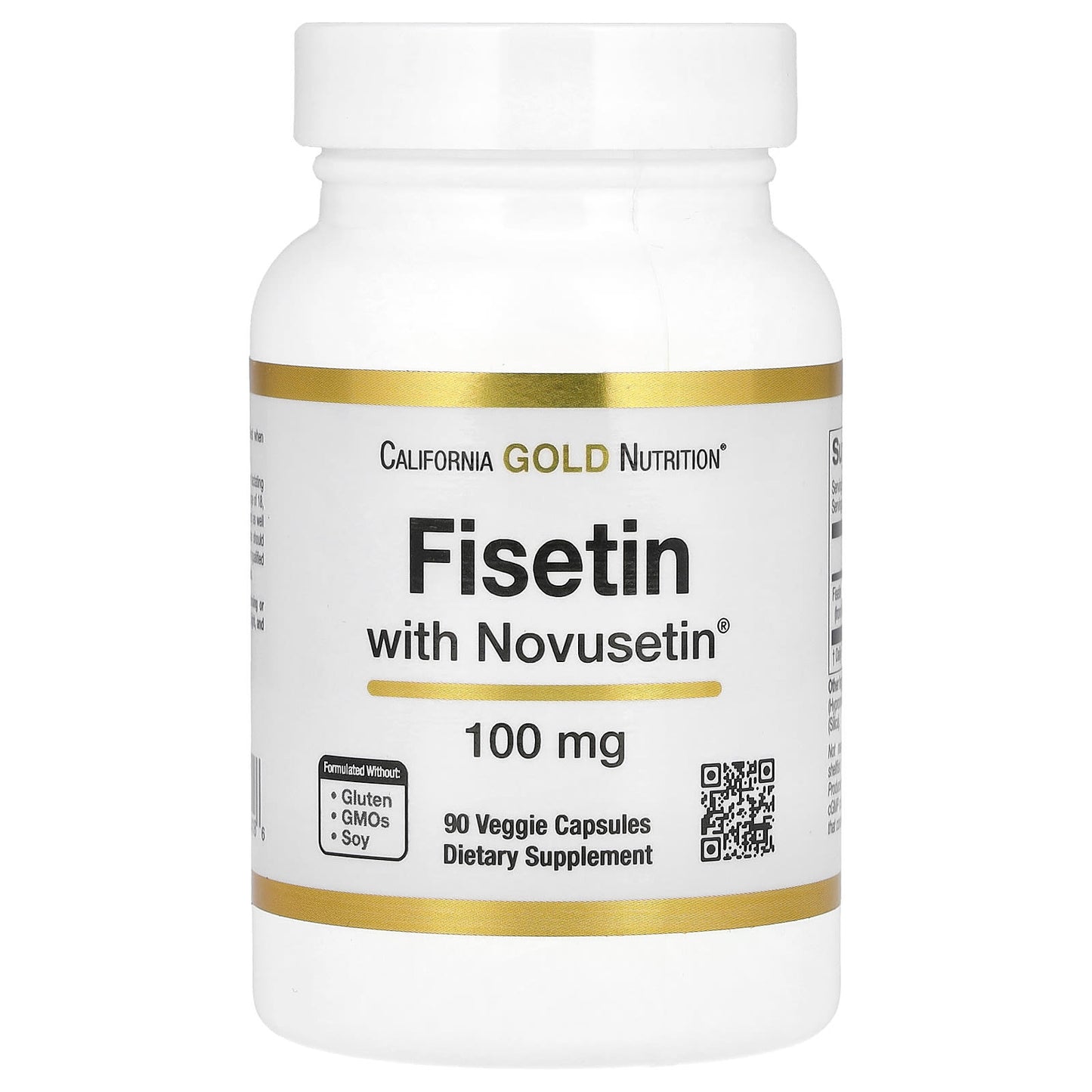 California Gold Nutrition Fisetin with Novusetin - 100 mg Veggie Capsules - Image 1