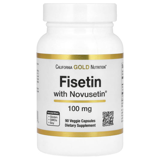 California Gold Nutrition Fisetin with Novusetin - 100 mg Veggie Capsules - Image 1