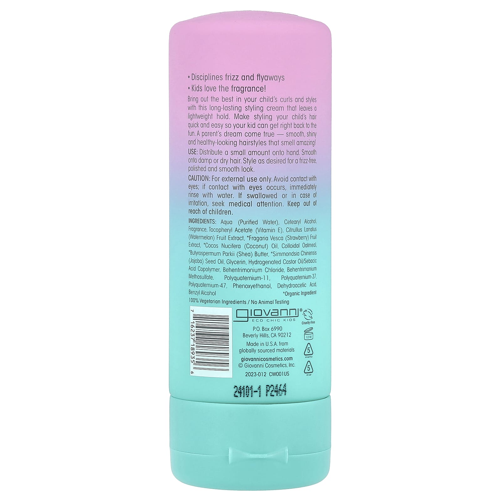 Giovanni Kids Styling Cream, Cruelty-Free & Vegan, 5 fl oz - Image 2