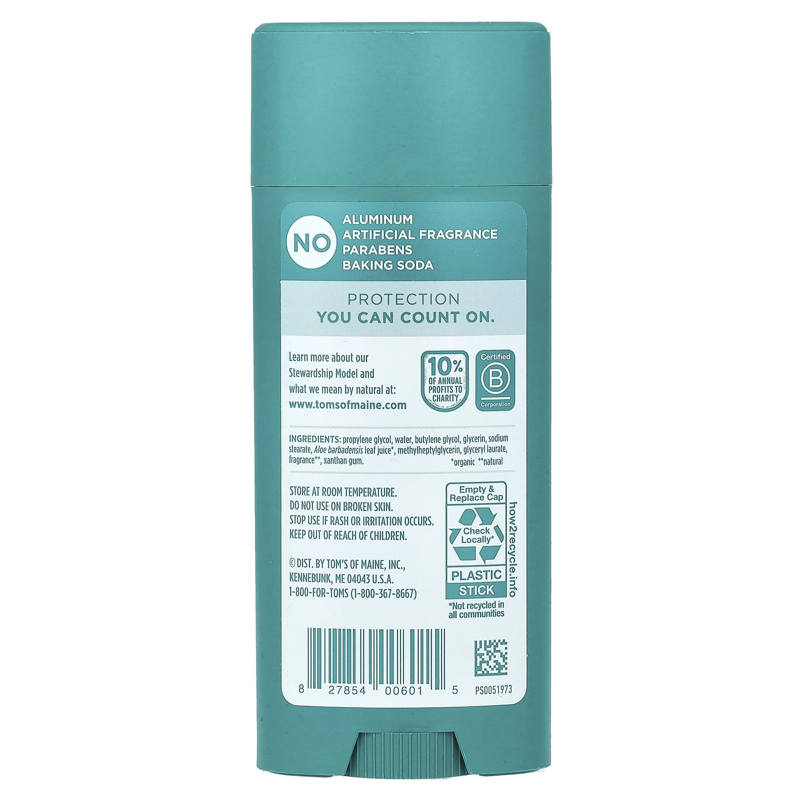 Tom's of Maine, Aluminum Free Deodorant, Wild Lavender, 3.25 oz  (92 g) - Image 2