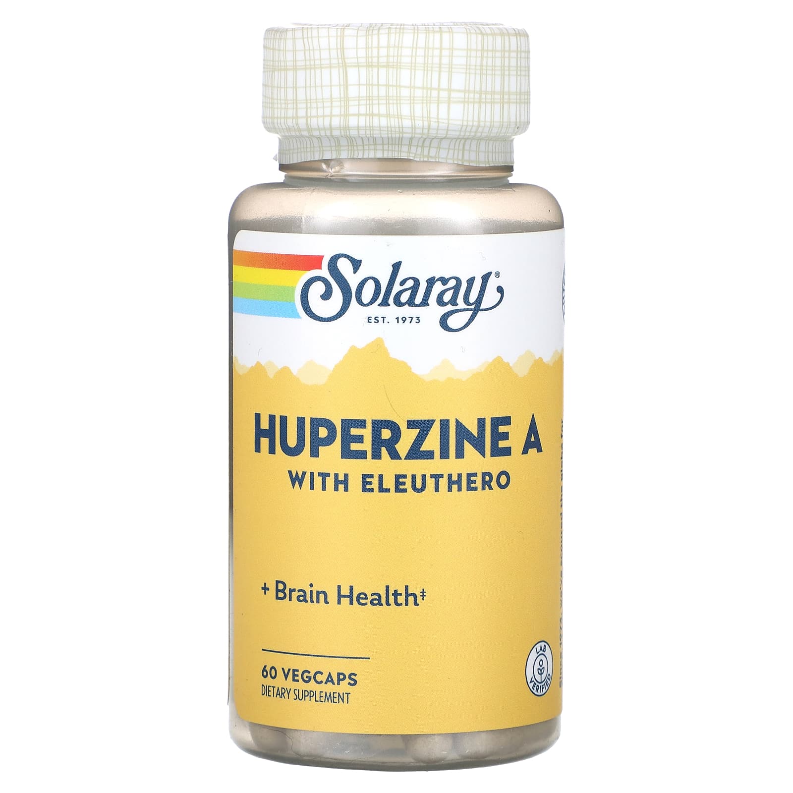 Solaray, Huperzine A with Eleuthero, 60 VegCaps - Image 1