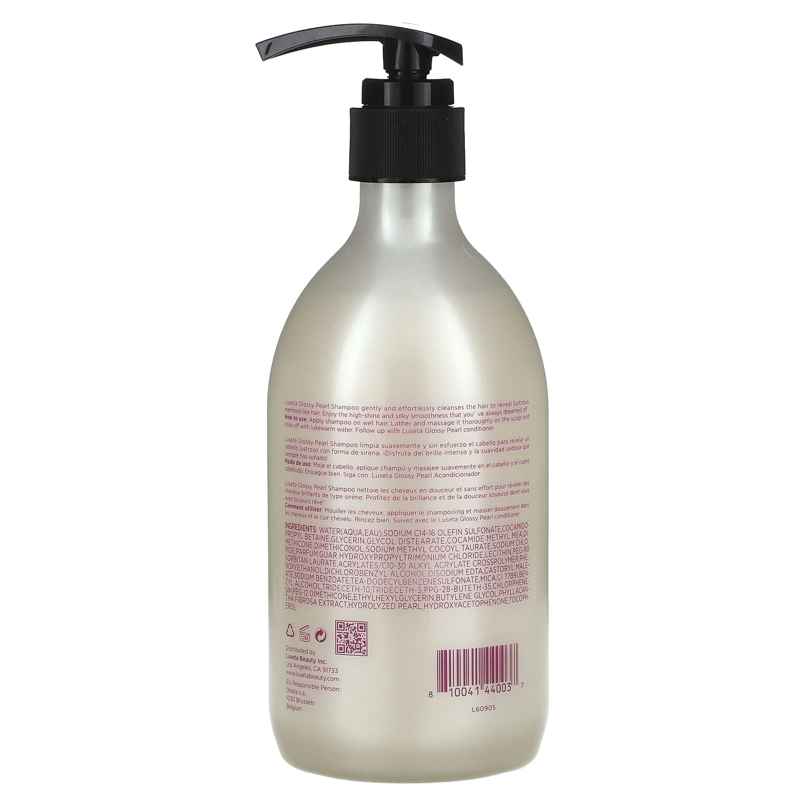 Luseta Beauty, Glossy Pearl Shampoo, For All Hair Types, 16.9 fl oz (500 ml) - Image 2