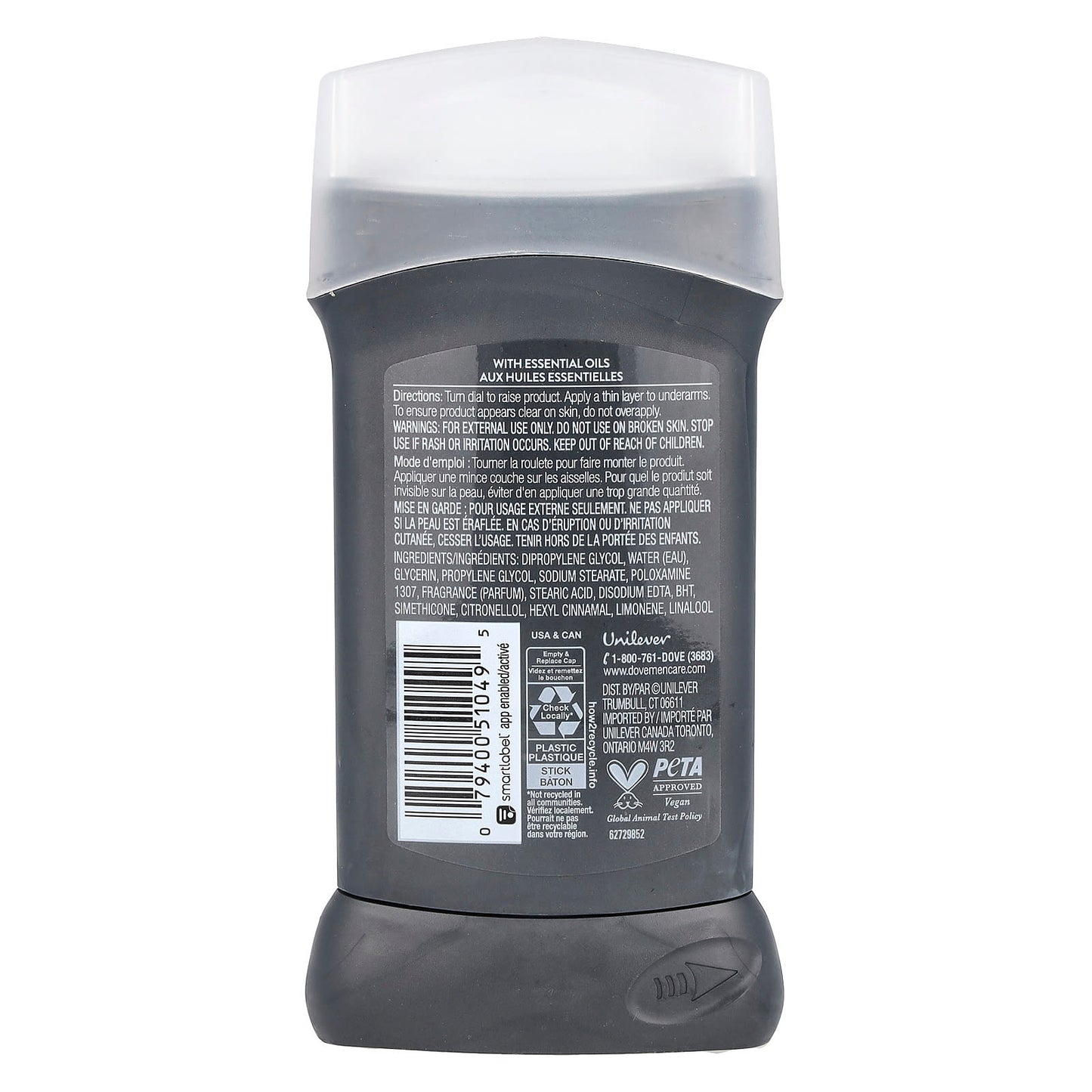 Men's Deodorant by Dove - Aluminum Free, Long Lasting, PETA Approved - Image 2