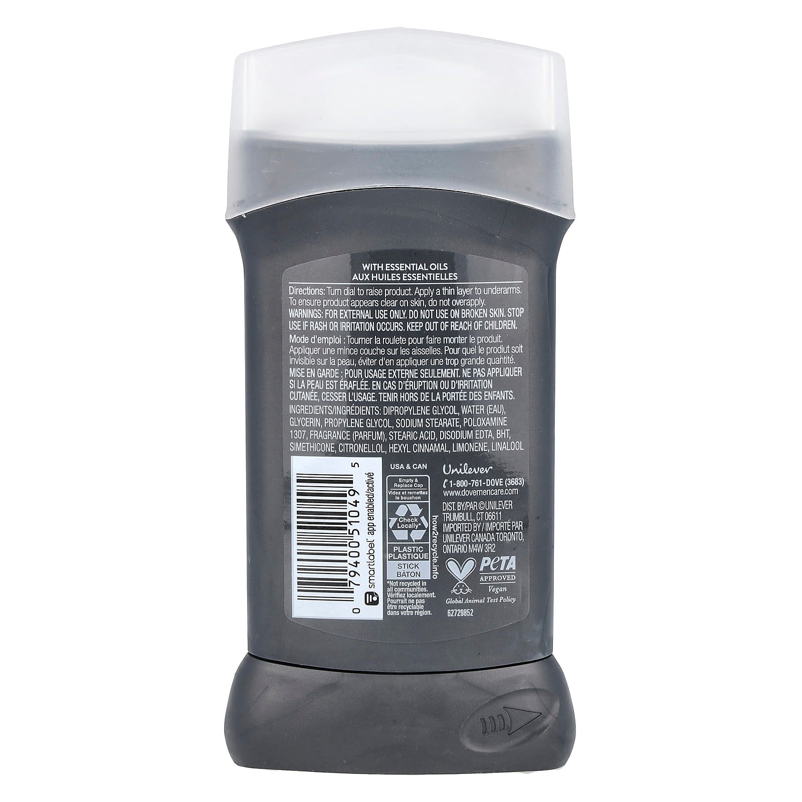 Men's Deodorant by Dove - Aluminum Free, Long Lasting, PETA Approved - Image 2