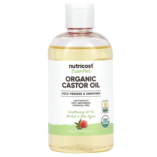 Nutricost, Essentials, Organic Castor Oil, 8 oz (240 ml) - Image 1