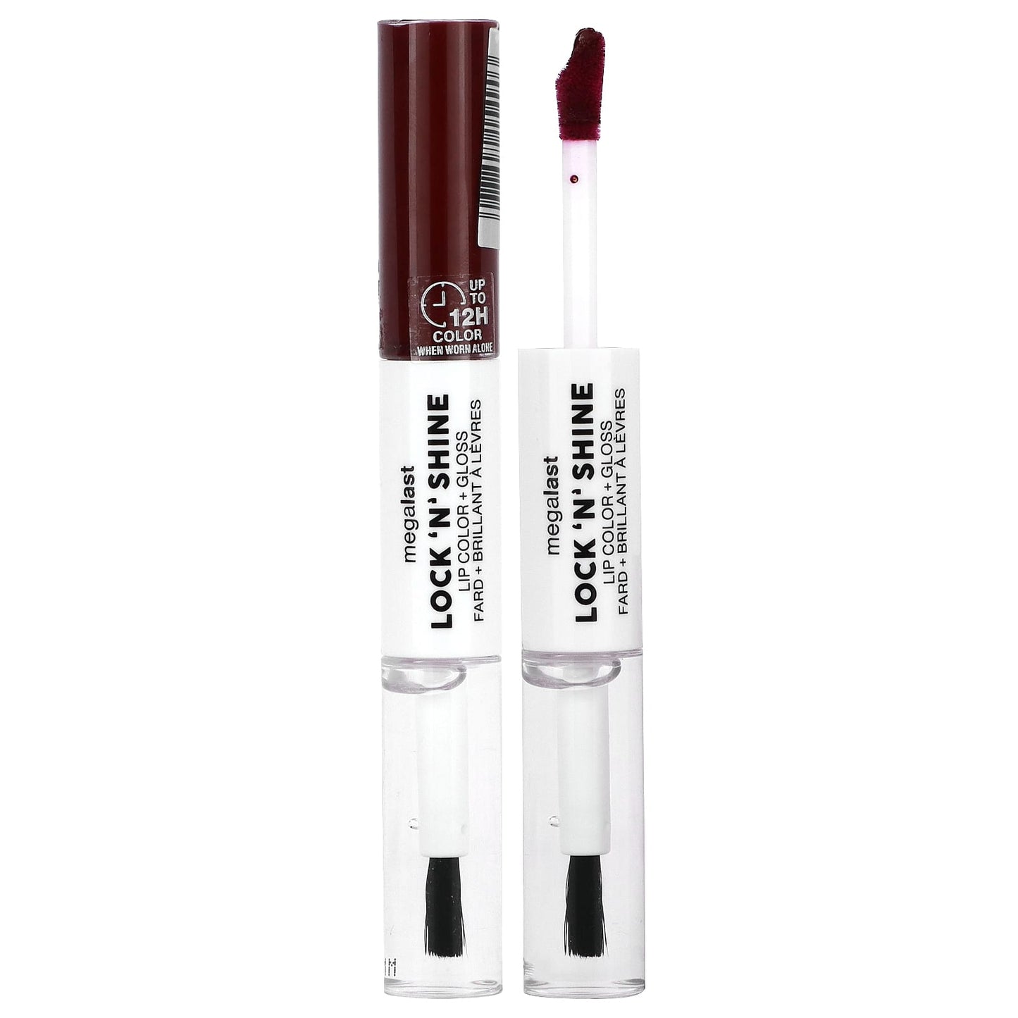 wet n wild, Megalast, Lock 'N' Shine, Lip Color + Gloss, 115490 Sizzling Siren, 0.26 fl oz (8 ml) - Image 1