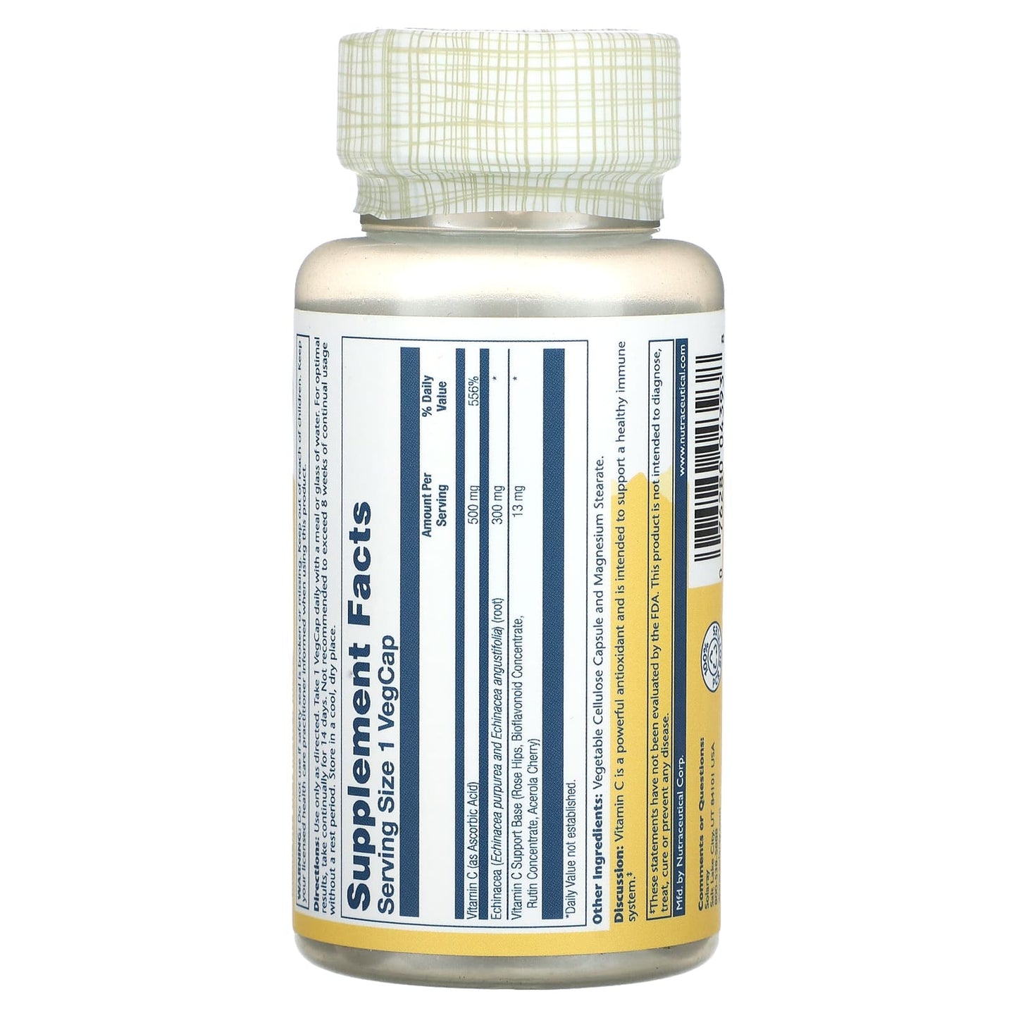 Solaray, Vitamin C, Echinacea, 60 VegCaps - Image 2