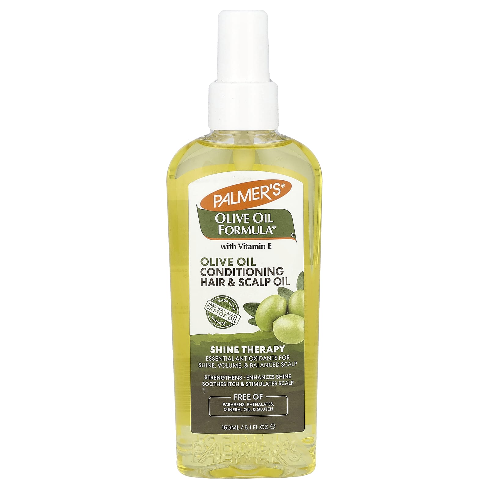 Palmer's, Olive Oil Formula® with Vitamin E, Conditioning Hair & Scalp Oil, Shine Therapy, 5.1 fl oz (150 ml) - Image 1