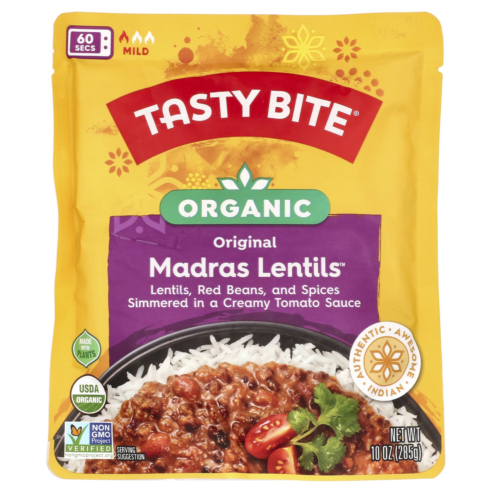 Tasty Bite, Organic Original Madras Lentils™, Mild, 10 oz (285 g) - Image 1