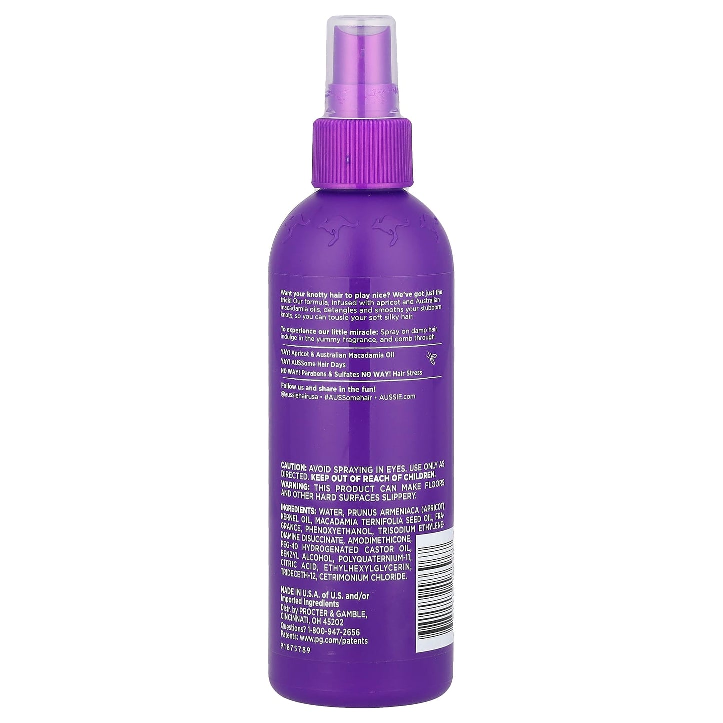 Aussie Detangling Spray with Apricot & Macadamia Oil, 8 fl oz - Image 2