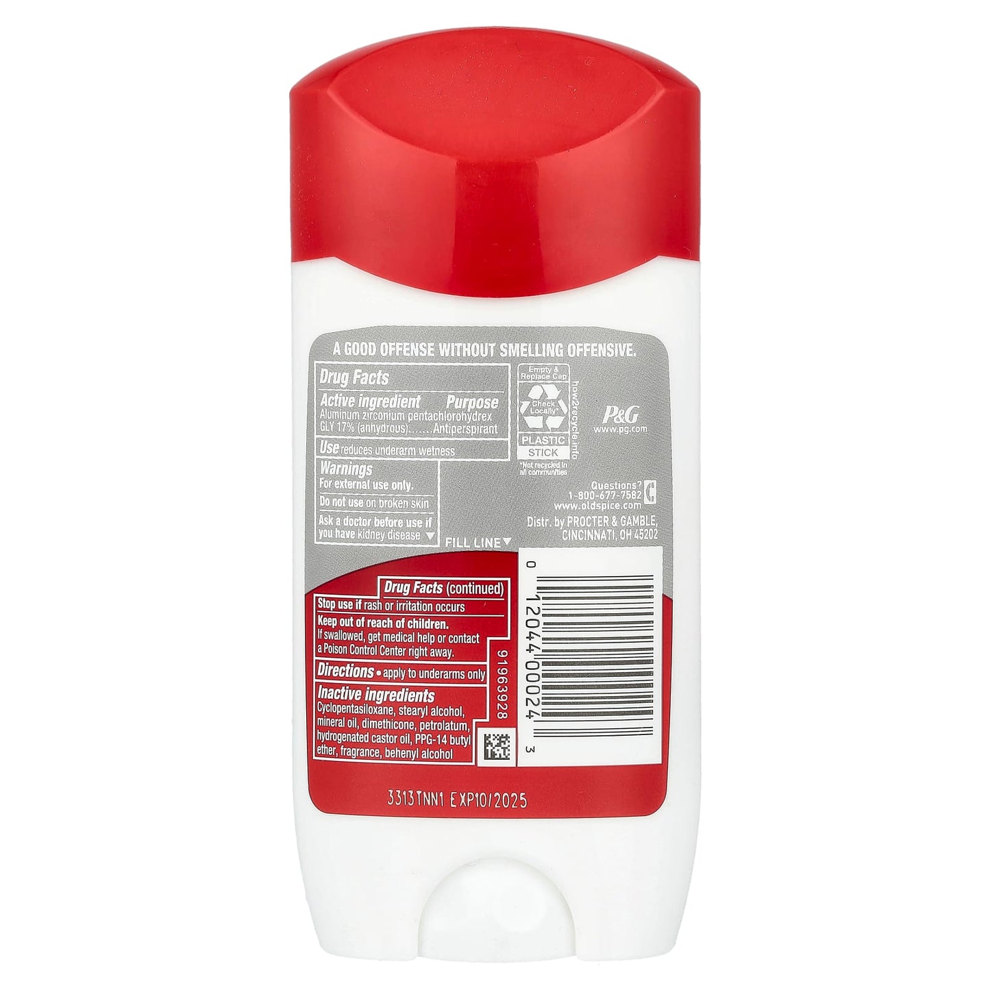 Old Spice, High Endurance® Antiperspirant & Deodorant, Fresh, 3 oz (85 g) - Image 2