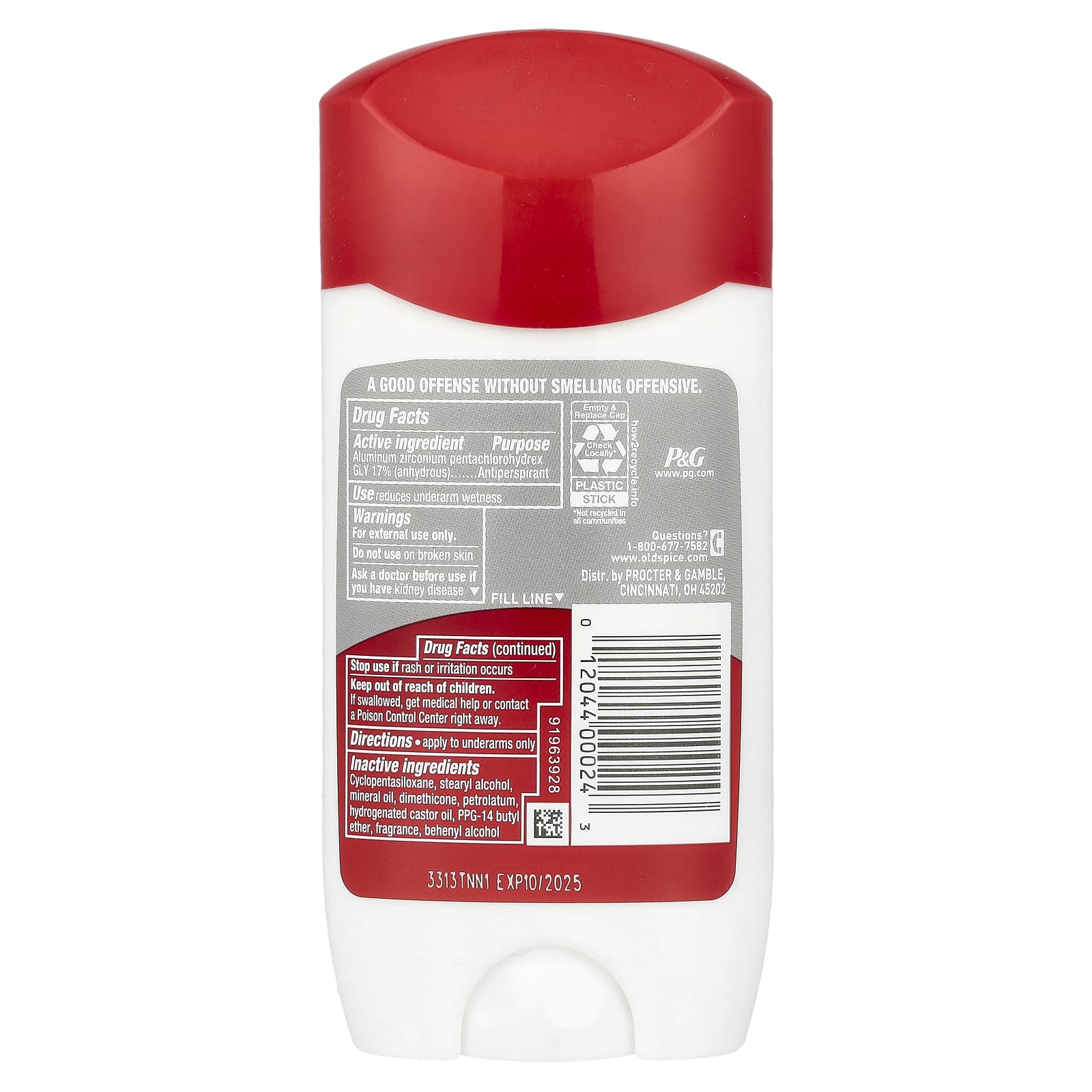 Old Spice, High Endurance® Antiperspirant & Deodorant, Fresh, 3 oz (85 g) - Image 2