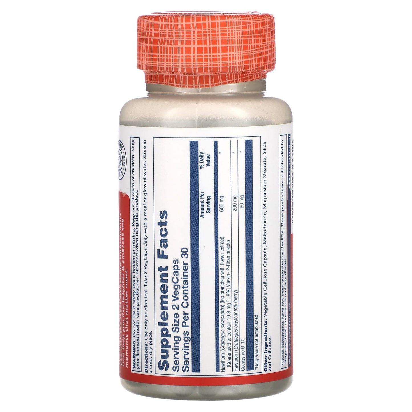 Solaray, Two Daily Hawthorn & Coenzyme Q-10, 60 VegCaps - Image 2