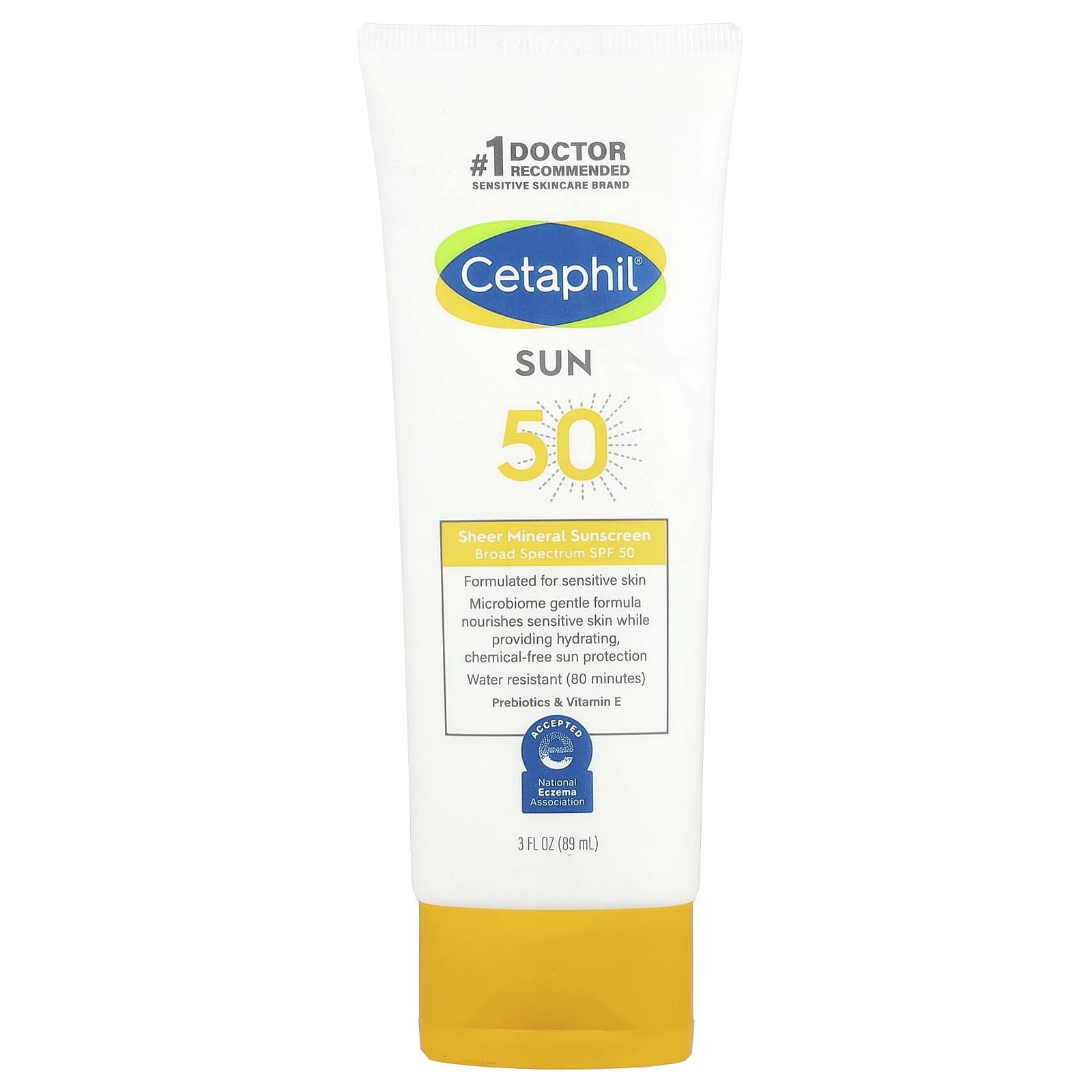 Cetaphil Sensitive Skin Sunscreen, SPF 50, Water Resistant - Image 1