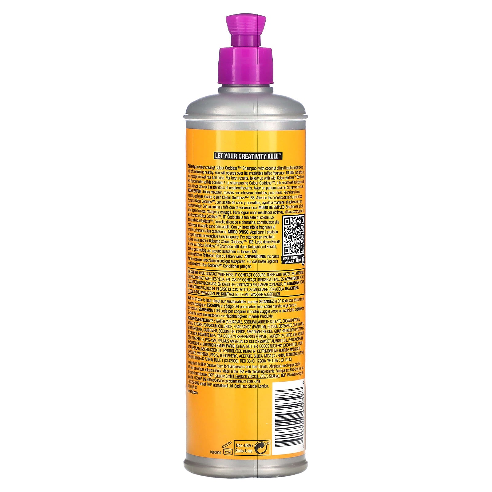 TIGI, Bed Head, Colour Goddess, Oil Infused Shampoo, For Colored Hair, 13.53 fl oz (400 ml) - Image 2