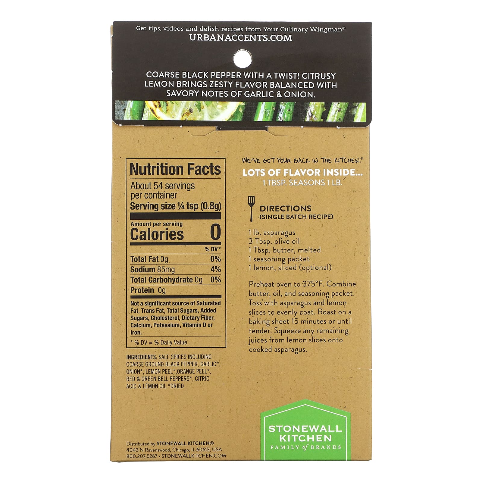Urban Accents, Veggie Roaster Seasoning Blend, Citrus Pepper, 1.5 oz (43 g) - Image 2