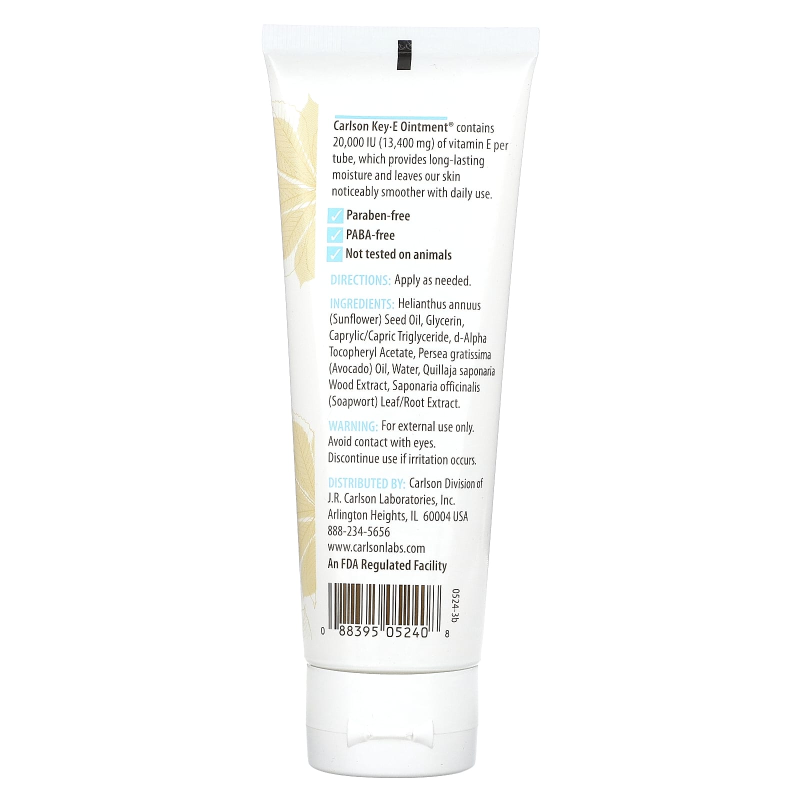 Carlson Unscented Vitamin E & Avocado Hand and Body Ointment, 4oz - Image 2