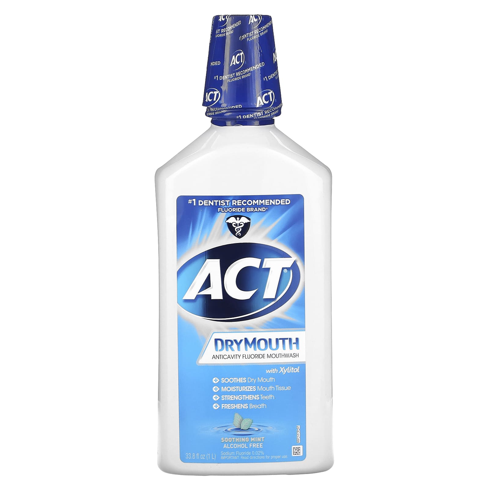 Act Dry Mouth Anticavity Mouthwash with Xylitol - Fresh Breath, Soothing Mint - Image 1