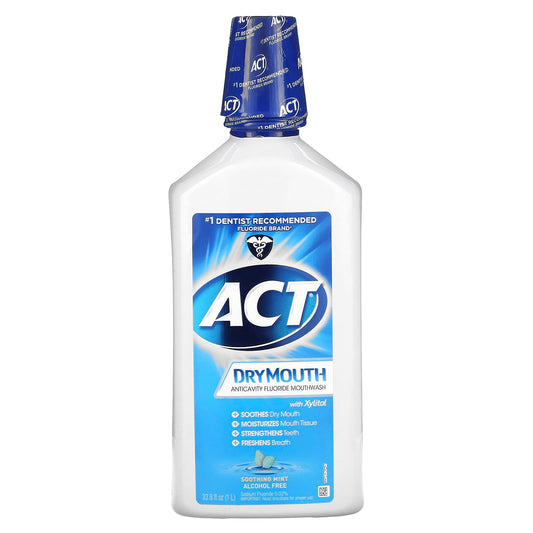Act Dry Mouth Anticavity Mouthwash with Xylitol - Fresh Breath, Soothing Mint - Image 1